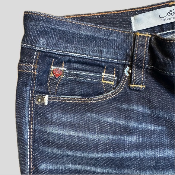 Ed Hardy women's low rise bootcut blue jean's - Picture 5 of 13